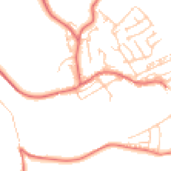 Daytime road noise heatmap for NE41 8AL