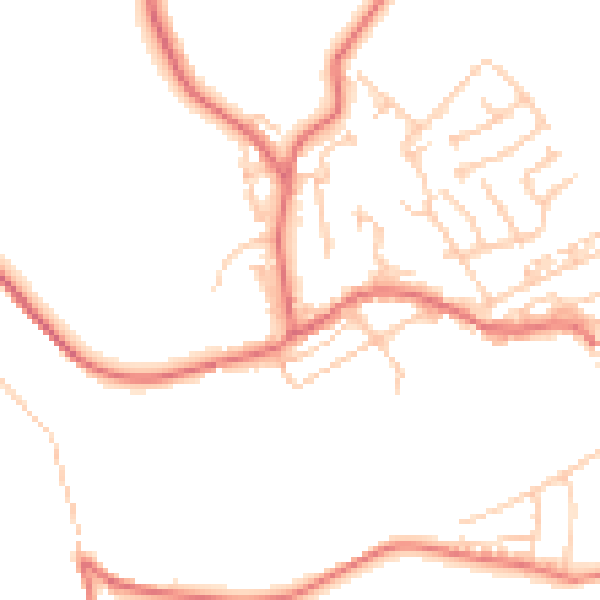 Daytime road noise heatmap for NE41 8AP
