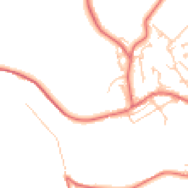 Daytime road noise heatmap for NE41 8AS