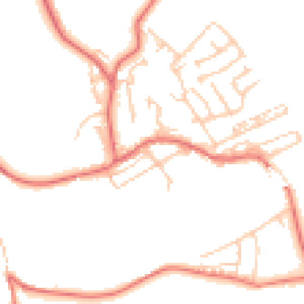 Daytime road noise heatmap for NE41 8DF