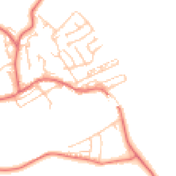 Daytime road noise heatmap for NE41 8DS