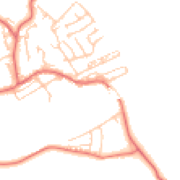 Daytime road noise heatmap for NE41 8DU