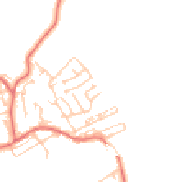 Daytime road noise heatmap for NE41 8EH