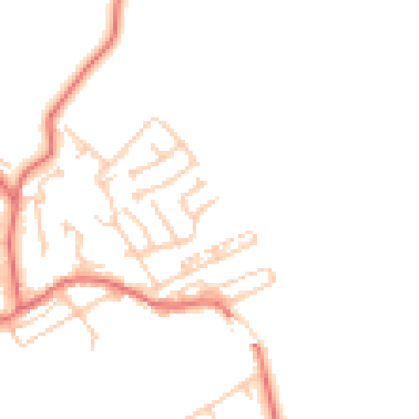 Daytime road noise heatmap for NE41 8EQ