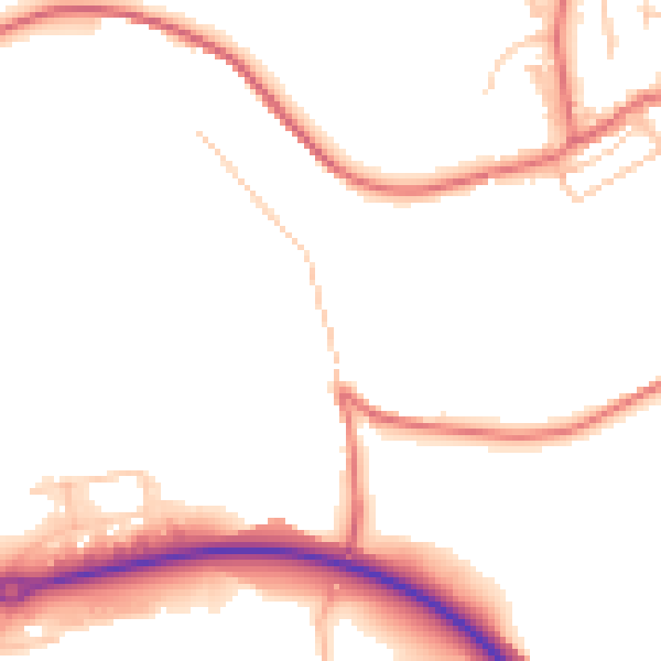 Daytime road noise heatmap for NE41 8JT