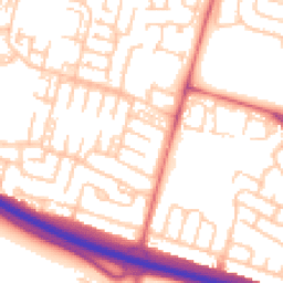 Daytime road noise heatmap for NE5 1AY