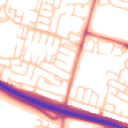 Daytime road noise heatmap for NE5 1BA