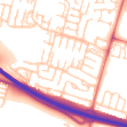 Daytime road noise heatmap for NE5 1BE
