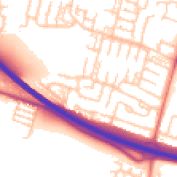 Daytime road noise heatmap for NE5 1BL