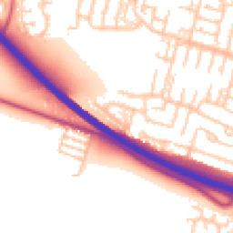 Daytime road noise heatmap for NE5 1BQ