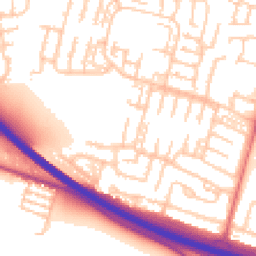 Daytime road noise heatmap for NE5 1BS