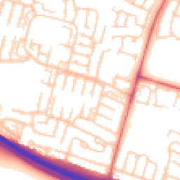 Daytime road noise heatmap for NE5 1DU