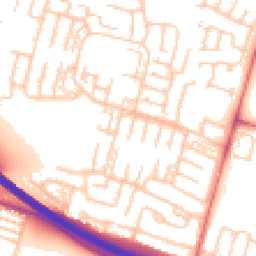 Daytime road noise heatmap for NE5 1EE