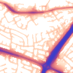 Daytime road noise heatmap for NE5 2BU