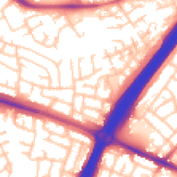 Daytime road noise heatmap for NE5 2FD