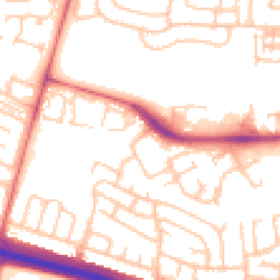 Daytime road noise heatmap for NE5 2JR