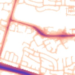 Daytime road noise heatmap for NE5 2JW