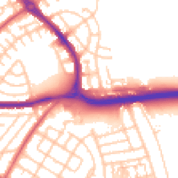 Daytime road noise heatmap for NE5 3AZ