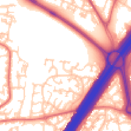 Daytime road noise heatmap for NE5 4SW