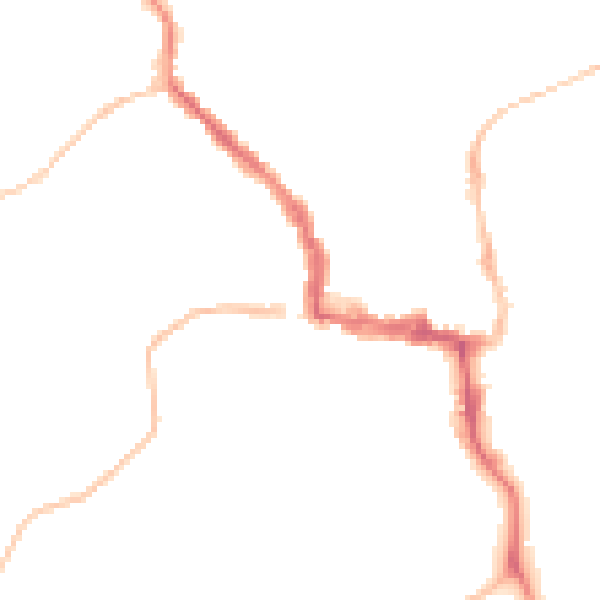 Night-time road noise heatmap for NE61 1AJ