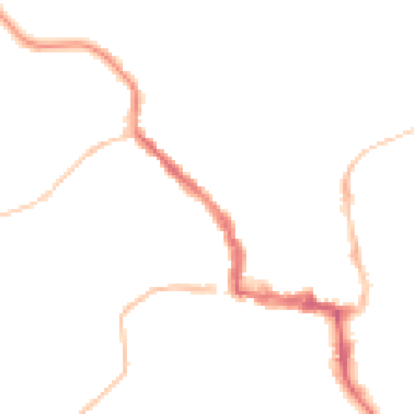 Night-time road noise heatmap for NE61 1AY