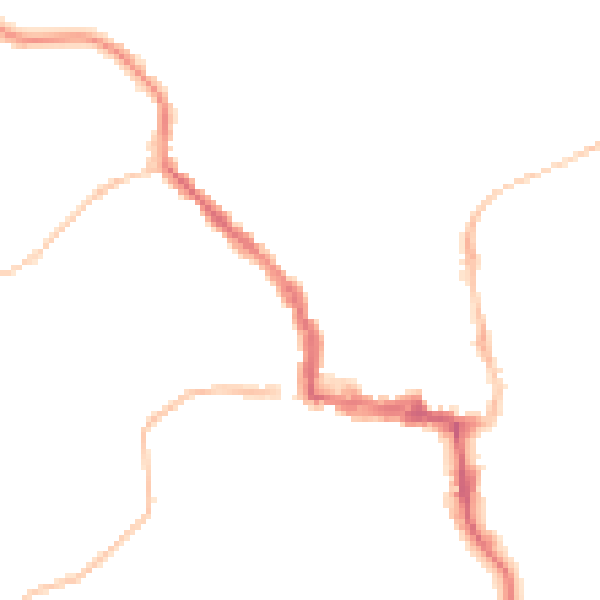 Night-time road noise heatmap for NE61 1BE