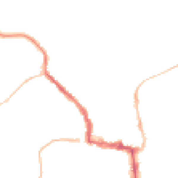 Night-time road noise heatmap for NE61 1BP