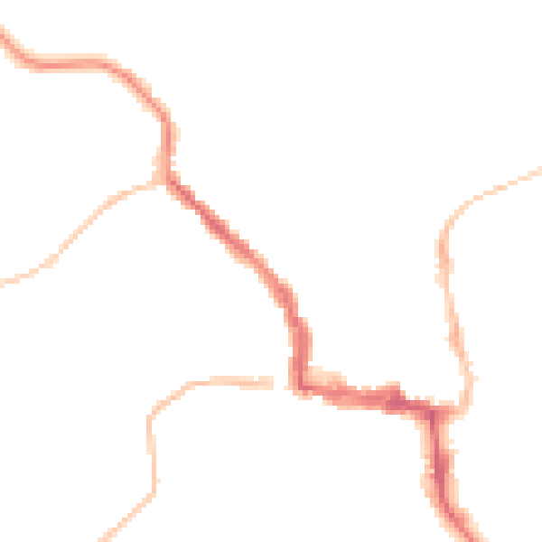 Night-time road noise heatmap for NE61 1BQ