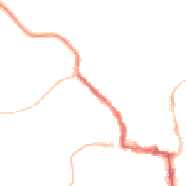 Night-time road noise heatmap for NE61 1BX