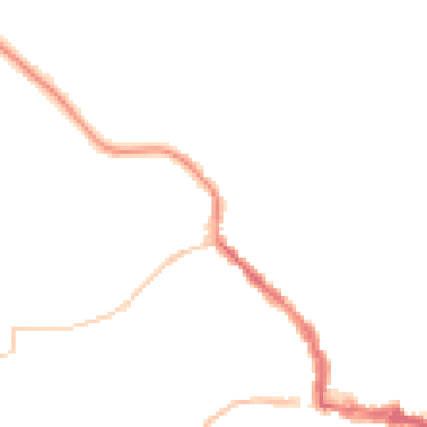 Night-time road noise heatmap for NE61 1DF