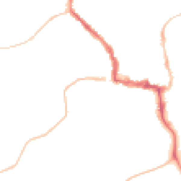 Night-time road noise heatmap for NE61 1LT