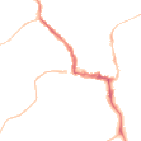 Night-time road noise heatmap for NE61 1LY