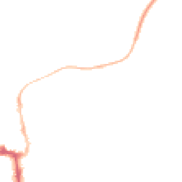 Night-time road noise heatmap for NE61 1UD