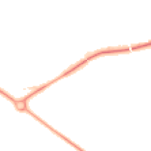 Night-time road noise heatmap for NE61 2GQ