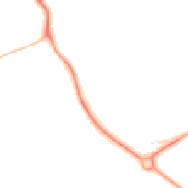 Night-time road noise heatmap for NE61 2RX