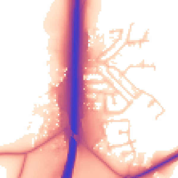 Daytime road noise heatmap for NE61 3FD
