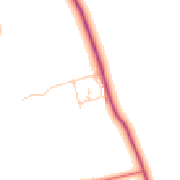 Daytime road noise heatmap for NE61 6FH