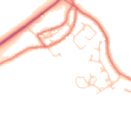 Daytime road noise heatmap for NE67 5EP