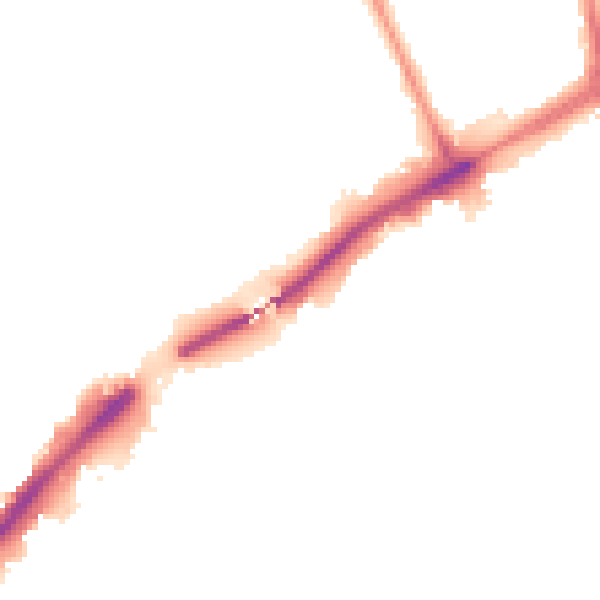 Night-time road noise heatmap for NE7 7BH
