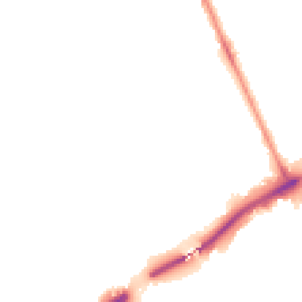 Night-time road noise heatmap for NE7 7BL