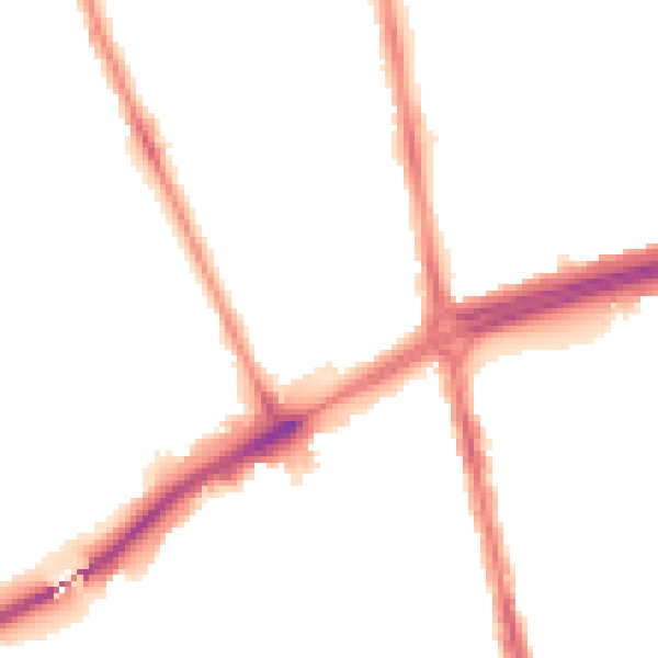 Night-time road noise heatmap for NE7 7DB