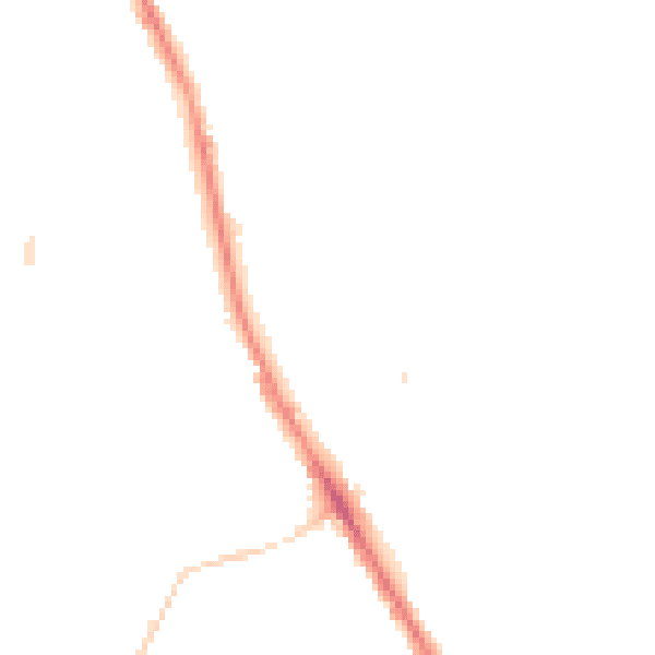 Night-time road noise heatmap for NE9 5PN