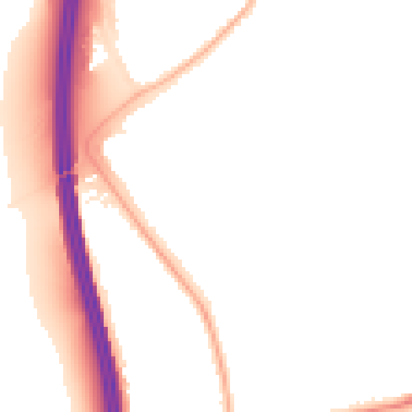 Night-time road noise heatmap for NG10 4DX