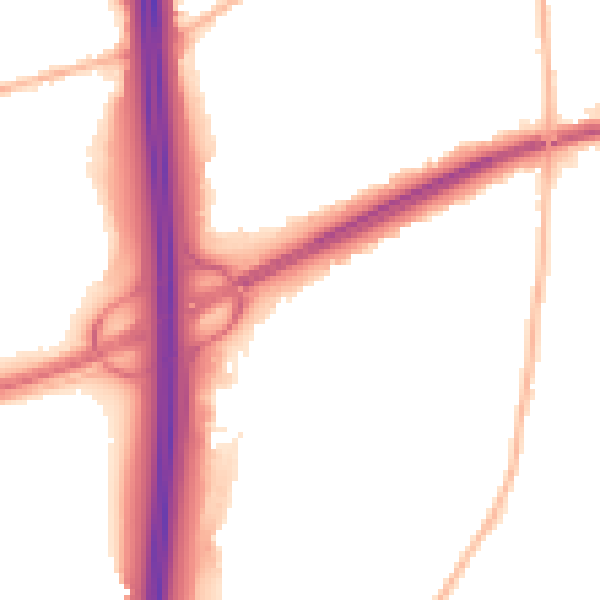 Night-time road noise heatmap for NG10 5PS