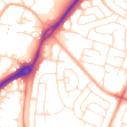 Daytime road noise heatmap for NG11 9LE
