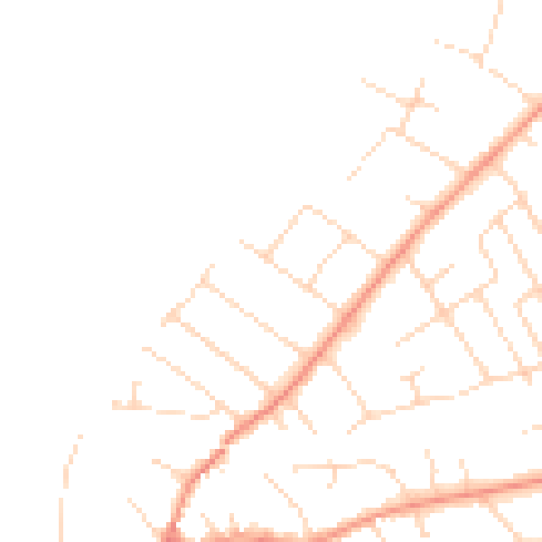 Daytime road noise heatmap for NG12 1AQ