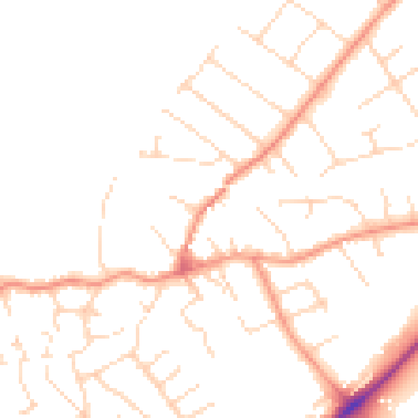 Daytime road noise heatmap for NG12 2AG