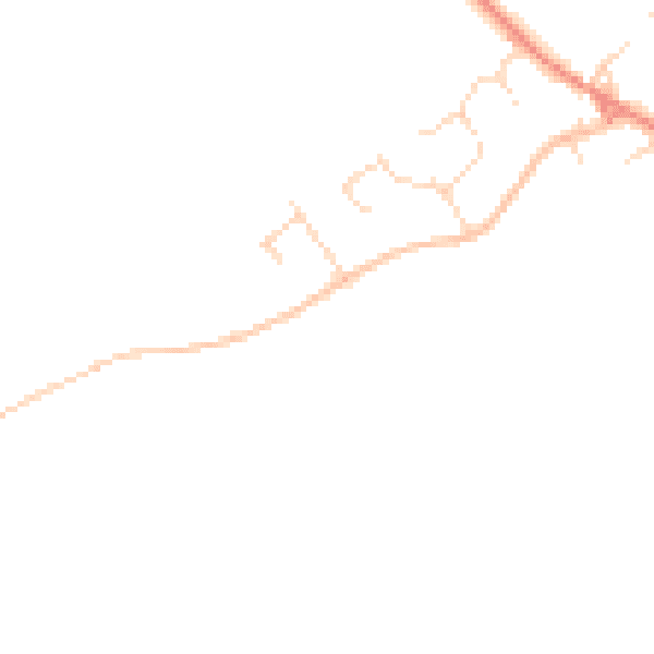 Daytime road noise heatmap for NG12 3EU