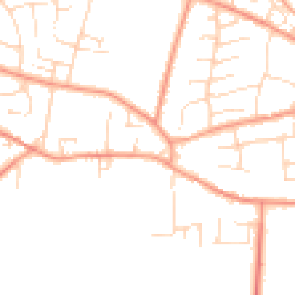 Daytime road noise heatmap for NG14 6FN
