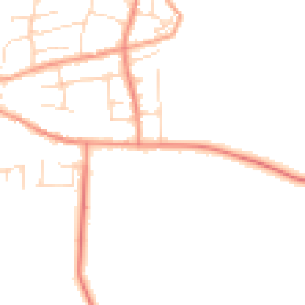 Daytime road noise heatmap for NG14 6FY